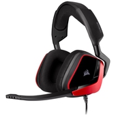 Auriculares con Micrófono Corsair VOID RGB ELITE 7.1, Alámbrico, USB, Negro / Rojo