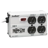 Supresor de sobretensiones Tripp-Lite Isobar, 220V, 10A, 4 tomas, cable 1.8m.