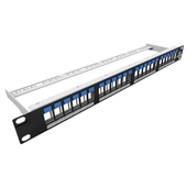 Patch Panel Furukawa 35050234 blindado modular, 24 puertos, con iconos, 1U