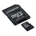 Memoria Flash Kingston, 16GB microSDHC Clase 4, con Adaptador