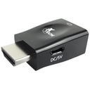 Adaptador Xtech HDMI Macho a VGA Hembra, Negro