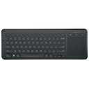 Teclado inalambrico Microsoft All in One Media, receptor USB, Multimedia 2.4GHz, touchpad.