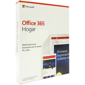 Microsoft Office 365 Hogar, 64 Bits, Español, 6 usuarios, 1 año.