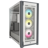 Case Corsair iCUE 5000X con Ventana RGB, Mid Tower, ATX / EATX / ITX, USB 3.0, Sin Fuente, Blanco
