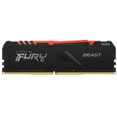 Memoria Ram Kingston Fury Beast Black RGB DDR4, 3200MHz, 8GB, Non ECC, CL16, XMP