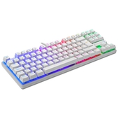 Teclado Gamer Antryx Chrome Storm MK830, Mecánico, Red Switch. Blanco