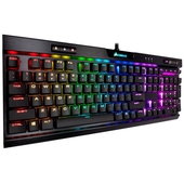 Teclado Gamer Corsair K70 RGB, mecánico, Multimedia, USB, retroiluminado. Español