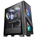 Case Thermaltake Versa T35 TG RGB con Ventana, Mid Tower, ATX/Micro ATX/Mini-ITX, USB 3.0, sin Fuente, Negro