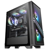 Case Thermaltake Versa T35 TG RGB con Ventana, Mid Tower, ATX/Micro ATX/Mini-ITX, USB 3.0, sin Fuente, Negro