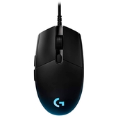 Mouse Gamer Logitech G Pro, 16 000 dpi, 6 botones programables, Negro, USB.