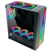 Case Gamer Teros TE1161N, Mid Tower, Negro, USB 3.0, USB 2.0, Audio.