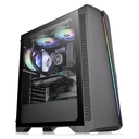 Case Thermaltake H350 TG RGB con Ventana, Mid Tower, ATX/micro ATX/Mini-ITX, USB 2.0 / 3.0, Sin Fuente, Negro