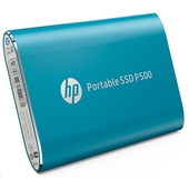 Disco duro externo estado sólido HP P500, 250GB, USB 3.1 Tipo C, Azul.