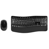 Kit Teclado y Mouse inalámbrico Microsoft Confort Desktop 5050, Ergonómico, Receptor USB, 2.4 GHz.
