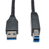 Cable para impresora TrippLite U322-010-BK, USB A a USB B, 3.0 SuperSpeed, Negro, 3 Metros