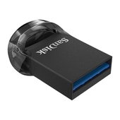Memoria USB Sandisk Ultra Fit, 16GB, USB 3.1, Negro
