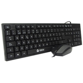 Kit Teclado y Mouse Teros TED8700, USB, acabado elegante, Negro, Español, Óptico.