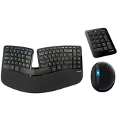 Kit Teclado y Mouse inalámbrico Microsoft Sculpt Ergonomic Desktop, Receptor USB.