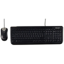 Kit Teclado y Mouse Microsoft Wired 600, USB, Negro (Caja Retail)