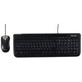 Kit Teclado y Mouse Microsoft Wired 600, USB, Negro (Caja Retail)