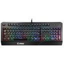 Teclado Gamer MSI VIGOR GK20 RGB, USB 2.0, multicolor estático, INGLES