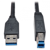 Cable para impresora TrippLite U322-003-BK, USB A a USB B, 3.0 SuperSpeed, Negro, 91cm