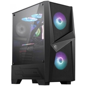 Case MSI Mag Forge 100R con Ventana, Mid-Tower, ATX/Micro-ATX/Mini-ATX, USB 3.2, sin Fuente, Negro