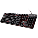 Teclado Gamer Xtech XTK-520S, alámbrico, USB, español, iluminación de fondo LED de 3 colores