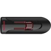 Memoria USB SanDisk Cruzer Glide, 32GB, USB 3.0, Negro, Rojo