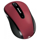 Mouse Microsoft inalámbrico Mobile 4000, 2.4GHz. Rojo