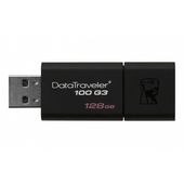 Memoria USB Kingston DataTraveler 100 G3, 128GB, USB 3.0, Negro