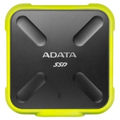 Disco duro externo Sólido AData ASD700, 256GB SSD, Amarillo, USB 3.1