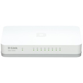 Switch D-Link DGS-1008A, 8 RJ-45 10 /100/ 1000 Mbps, MDI / MDIX, CSMA / CD.
