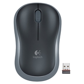 Mouse inalambrico Logitech M185, 1000 dpi, Receptor USB, 2.4GHz, Gris