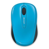Mouse óptico inalámbrico Microsoft Mobile 3500, 1000 dpi, celeste, BlueTrack.