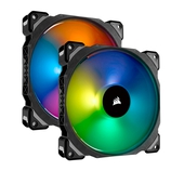 Kit x2 Fan Corsair Dual ML140 Pro RGB LED 14 cm, 400 - 1200 RPM, 10.8V - 13.2V, PWM Control.