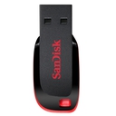 Memoria USB SanDisk Cruzer Blade CZ50, 8GB, USB 2.0, Negro, Rojo