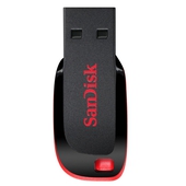 Memoria USB SanDisk Cruzer Blade CZ50, 8GB, USB 2.0, Negro, Rojo