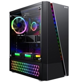 Case Gamer Teros TE-1145N, Mid Tower, ATX, 450W, Negro, USB 3.0 / 2.0, Audio.