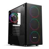 Case Gamer Teros TE-1153N, Mid Tower, ATX, 550W, Negro, USB 3.0 / 2.0, Audio.