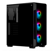 Case Corsair iCUE 220T RGB, Mid Tower, ATX, Negro, USB 3.0, Audio.