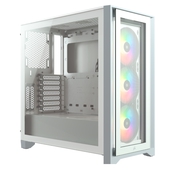 Case Corsair iCUE 4000X RGB, Mid Tower, ATX, Blanco.