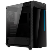 Case Gamer Gigabyte C200 con Ventana RGB, Mid-Tower, ATX/Micro-ATX/Mini-ITX. Sin Fuente, USB 3.0. Negro