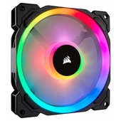 Fan Corsair Series LL140 RGB Dual Led, 14 cm, 1600 RPM, 12VDC, 4 pines.