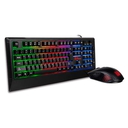 Kit de teclado y mouse Gamer Thermaltake Challenger, Retroiluminacion, Ergonomico, Sensor optico.