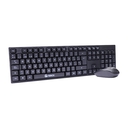Kit de Teclado y Mouse Inalámbrico Teros TE4031, 2.4GHz, Receptor nano USB, Negro.