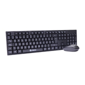 Kit de Teclado y Mouse Inalámbrico Teros TE4031, 2.4GHz, Receptor nano USB, Negro.