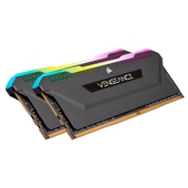 Kit de memorias Corsair Vengeance RGB Pro SL, 32GB (2x 16GB), DDR4, 3200 MHz, CL16, Negro