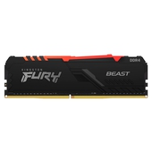 Memoria Ram Kingston Fury Beast, 8GB DDR4 2666 MHz, RGB, PC4-21300, CL16, 1.2V