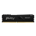 Memoria Ram Kingston Fury Beast, 8GB, DDR4, 3000 MHz, PC4-24000, CL15, 1.35V.